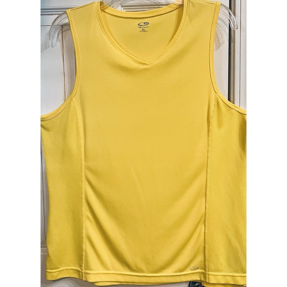 C9 by Champion Women’s XL Yellow Duo Dry Athletic Tank Top Mesh NWT